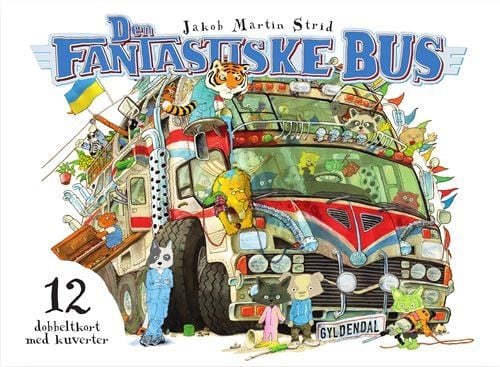 Den fantastiske bussen - 12 postkort | Jakob Martin Strid | Språk: Dansk