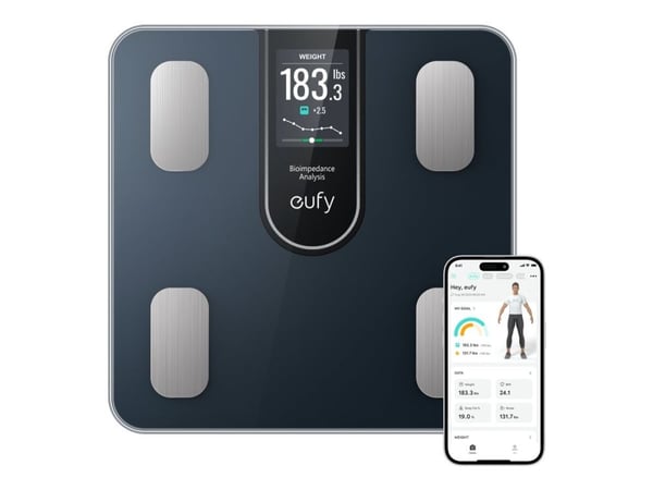 "Anker Eufy | Smart Scale | C20 | Maksimipaino (kapasiteetti) 180 kg | Monikäyttäjävaaka | Monikäyttöinen