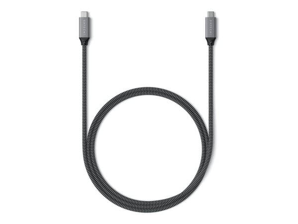 Satechi ST-U4C80M, 0,8 m, USB C, USB C, USB4 Gen 3x2, 40000 Mbit/s, Grå, Sort