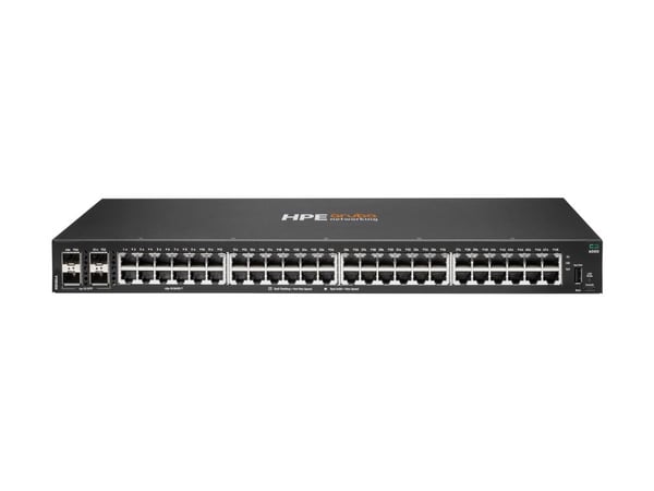 HPE Aruba 6000 48G 4SFP Switch - Switch - L3 - Styrt - 48 x 10/100/1000 + 4 x Gigabit SFP - side til side-luftflyt - rackmonterbar - AC 100 - 127 V...