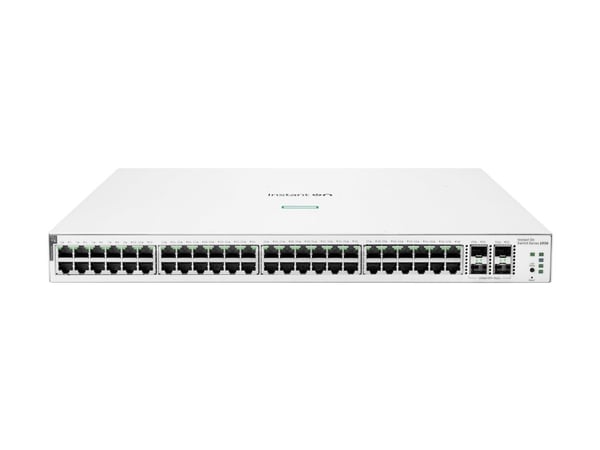 HPE Networking Instant On 1930 48G Class4 PoE 4SFP/SFP+ 370W Switch - Switch - L3 - Administrerad - 48 x 10/100/1000 (PoE) + 4 x 1 Gigabit / 10 Gig...