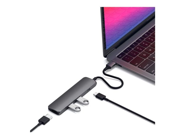 Satechi Slim Alumiininen moniporttisovitin - telakointiasema - USB-C
