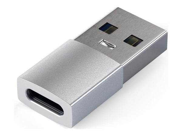 Satechi - USB-sovitin - 24-nastainen USB-C (naaras) USB Type A:hen (uros) - USB 3.0 - hopea