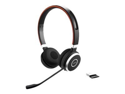 Jabra Evolve 65 SE MS Stereo - Headset - på örat - Bluetooth - trådlös - USB - Certifierad för Microsoft-teams - för Jabra Evolve; LINK 380a MS