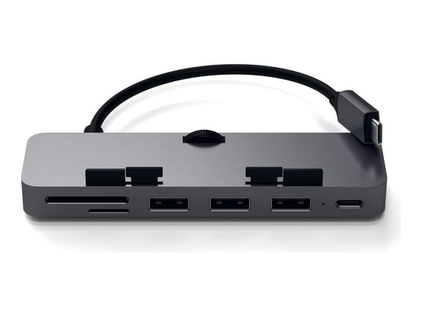 Satechi Aluminum Type-C Clamp Hub Pro - Hub - 3 x SuperSpeed USB 3.0 + 1 x USB-C - pöytätietokoneet
