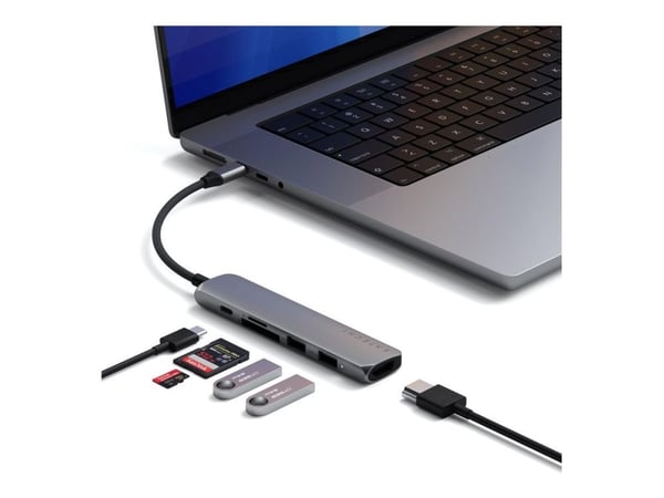 Satechi 6-in-1 - Telakointiasema - USB-C 3.2 Gen 2 - HDMI