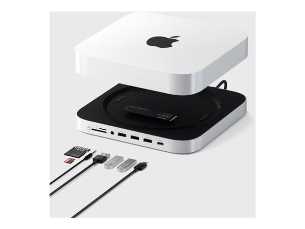 Satechi ST-GMMSHS, langallinen, USB 3.2 Gen 2 (3.1 Gen 2) Type-C, valkoinen, MicroSD (TransFlash), SD, All-in-One PC, Apple