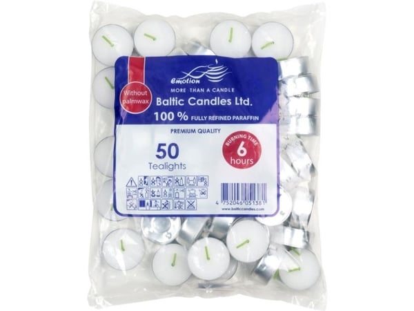 Fyrfadslys, Emotion, Ø3,9cm, hvid, 6 timer - (12 stk.)