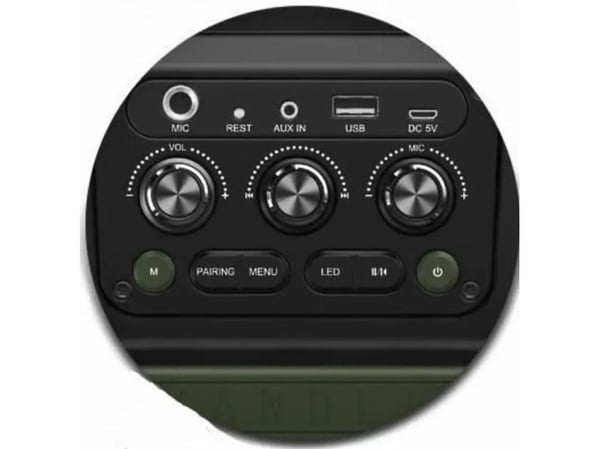 Reflexion OS01BT, 80 W, Ledning & Trådløs, USB Type-A, Stereo bærbar høyttaler, Grønn, Rektangel