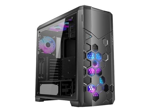 Azza STORM ARGB, Full Tower, PC, Svart, ATX, micro ATX, EATX, Spela, Blå, Grön, Röd