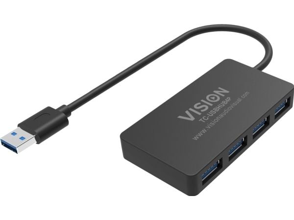 Vision - Hub - 4 x SuperSpeed USB 3.0 - stasjonær