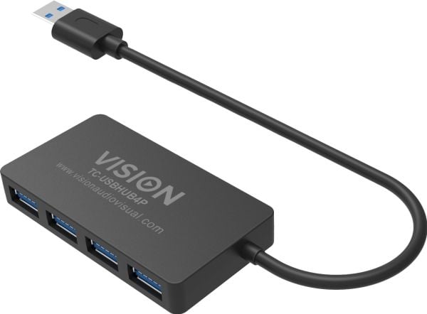 Vision - Hub - 4 x SuperSpeed USB 3.0 - stasjonær