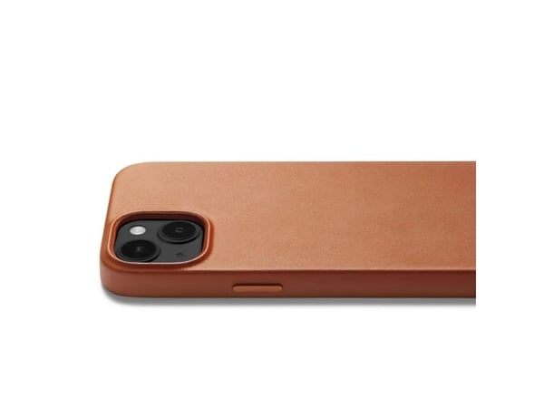 Mujjo Full Odinis dėklas - nahkakotelo iPhone 14 yhteensopiva su MagSafe (tan)