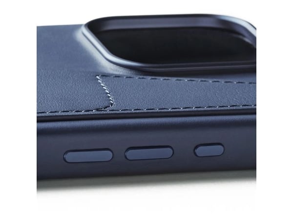 Mujjo Lompakko nahkainen kotelo iPhone 16 Pro Max - sininen