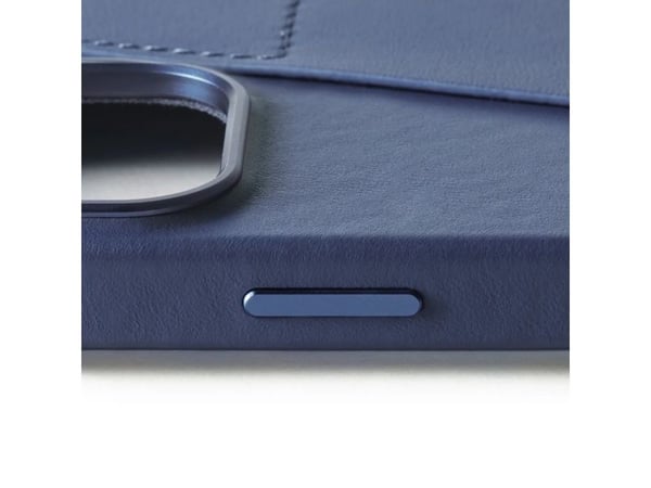 Mujjo Lompakko nahkainen kotelo iPhone 16 Pro Max - sininen