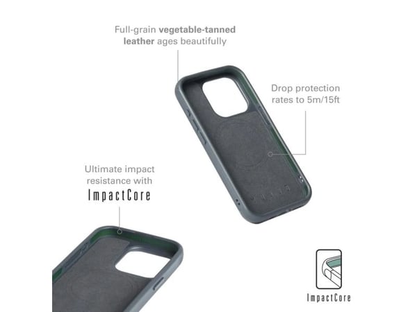 Troubadour Goods Mujjo iPhone 15 Pro Shield Iskukotelo - Teräksen sininen