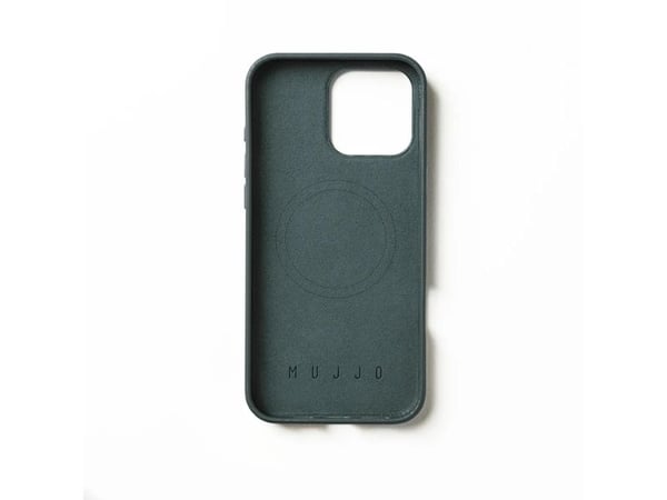 Mujjo Leather Case, Suojus, Apple, iPhone 16 Pro Max, 17,5 cm (6.9"), Tummanvihreä