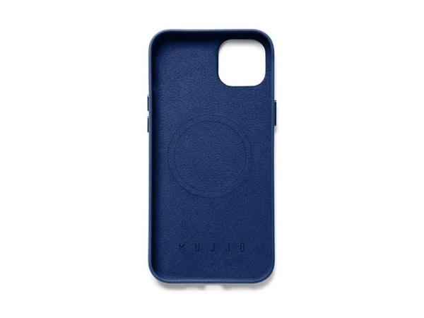 Mujjo Eco Leather Case, Suojus, Apple, iPhone 14/15 Plus, 17 cm (6.7"), Sininen