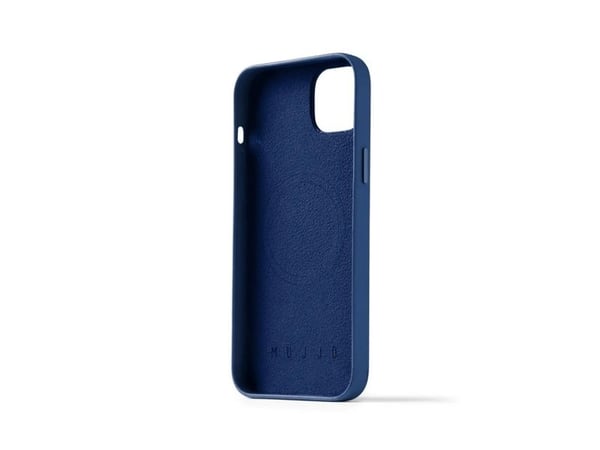 Mujjo Eco Leather Case, Suojus, Apple, iPhone 14/15 Plus, 17 cm (6.7"), Sininen
