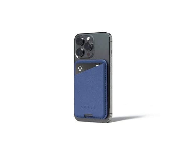 "Mujjo Nahkainen Magsafe-korttilompakko - täydellinen lisävaruste iPhonellesi - Monaco Blue"