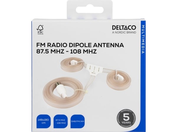DELTACO - Antenni - dipoli - radio - sisätiloissa