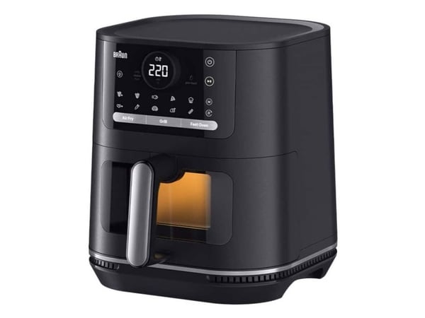 Braun HF 5075, Varmluftsfrityr, Single/enkelt, Svart, Grå, Berøringskontroll, Enkeltstående, Keramisk