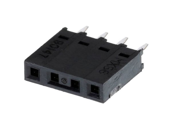 Molex läpivientiliuska (vakio) Napojen kokonaismäärä 4 Ristikoko: 2,54 mm 901471104 52 kpl Putki