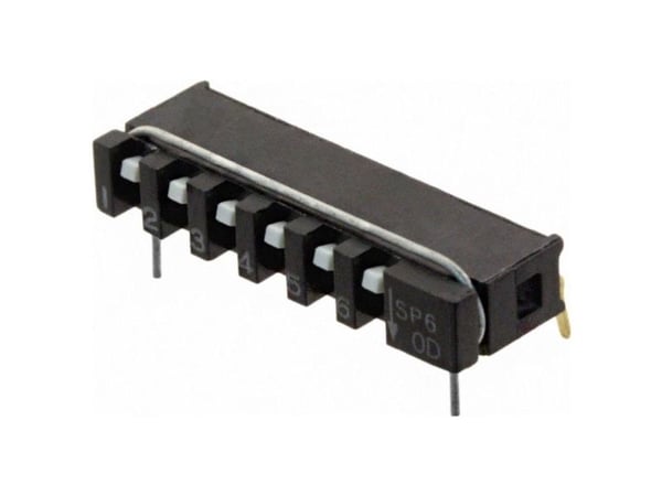 C & K Switches DIP-bryter SPA06AB DIP-omkobler poltall 6 1 stk Tube