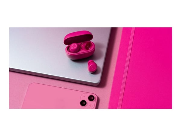 JLab Audio Go POP ANC - True wireless-hodetelefoner med mikrofon - i øret - Bluetooth - aktiv støydemping - Fuchsia