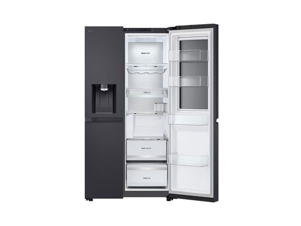 LG GSXE90EVAD - Kjøleskap/fryser - side-ved-side med vannautomat, isdispenser - Wi-Fi - bredde: 91.3 cm - dybde: 73.5 cm - høyde: 179 cm - 628 lite...