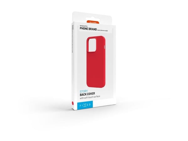 Fixed Story - Baksidedeksel for mobiltelefon - bløt gummi - rød - for Apple iPhone 17 Pro