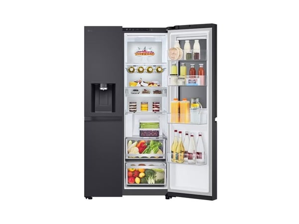 LG GSXE90EVAD - Kjøleskap/fryser - side-ved-side med vannautomat, isdispenser - Wi-Fi - bredde: 91.3 cm - dybde: 73.5 cm - høyde: 179 cm - 628 lite...