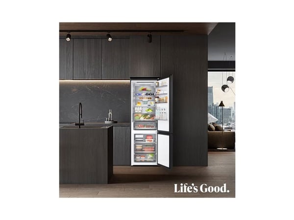 LG GBBW726CEV - Kjøleskap/fryser - bunnfryser - Wi-Fi - bredde: 69.7 cm - dybde: 70.4 cm - høyde: 203 cm - 465 liter - Klasse C - essens svart stål