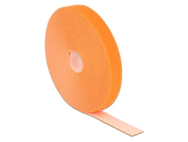 Delock - Kardborrefäste - 10 m - orange