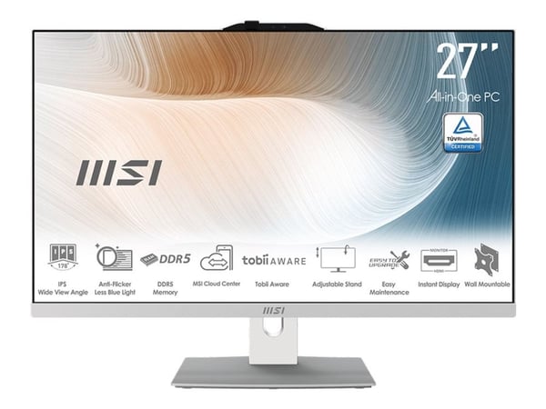 MSI Modern AM272P 1M 1290DE - Allt-i-ett Core 5 120U / upp till 5 GHz - RAM 16 GB - SSD 512 GB - NVMe - Intel Graphics - IEEE 802.11ax (Wi-Fi 6E), ...