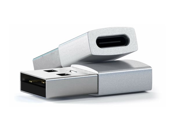 Satechi - USB-sovitin - 24-nastainen USB-C (naaras) USB Type A:hen (uros) - USB 3.0 - hopea