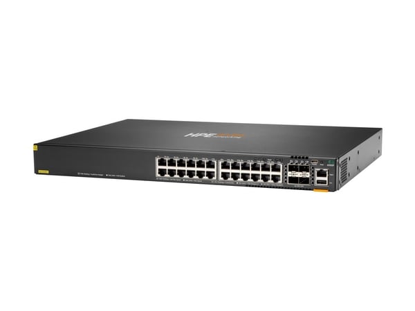 HPE Aruba 6300F - Switch - L3 - Styrt - 24 x 10/100/1000 (PoE+) + 4 x 50 Gigabit Ethernet SFP56 - front til bakside-luftflyt - rackmonterbar - PoE+...