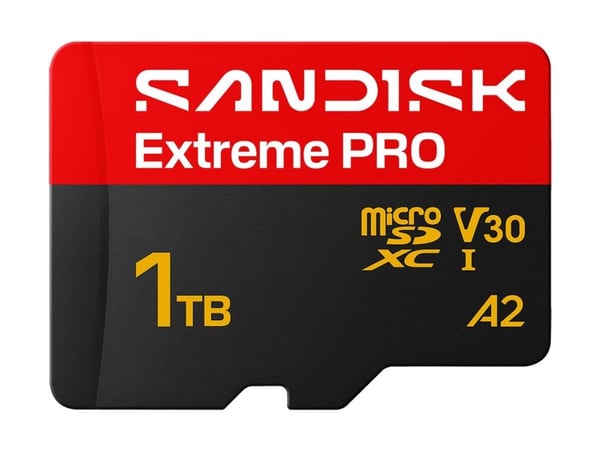 SanDisk Extreme PRO - Flash-minneskort (SD-adapter inkluderad) - 1 TB - A2 / Video Class V30 / UHS-I U3 - mikroSDXC UHS-I
