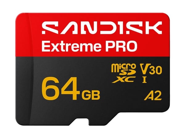 SanDisk Extreme PRO - Flashminnekort - 64 GB - A2 / Video Class V30 / UHS-I U1 - microSDXC UHS-I