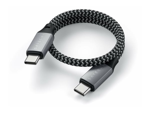 Satechi - USB-kaapeli - USB-C (han) til USB-C (han) - 25 cm - USB Power Delivery (100 W)
