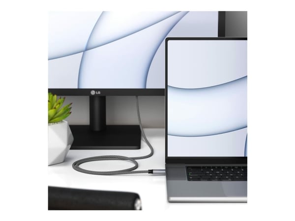 Satechi ST-U4C80M, 0,8 m, USB C, USB C, USB4 Gen 3x2, 40000 Mbit/s, Grå, Sort