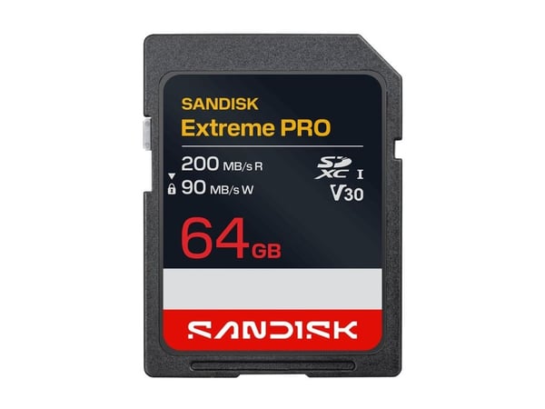 SanDisk Extreme PRO - Flashminnekort - 64 GB - Video Class V30 / UHS-I - SDXC UHS-I