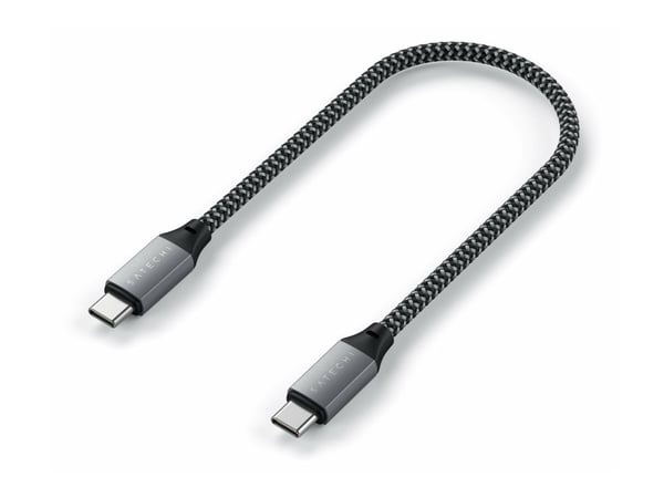Satechi - USB-kaapeli - USB-C (han) til USB-C (han) - 25 cm - USB Power Delivery (100 W)