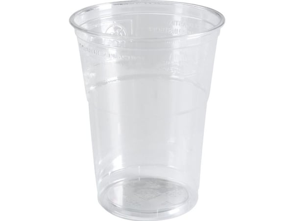 Engangsdingsglass med trinn, ABENA Gastro, 12,2 cm, Ø9,5 cm, 40 cl / 55 cl, klar