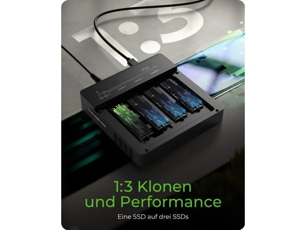 ICY BOX IB-4013MCL-C4, SSD, PCI Express, M.2, Sort, Aluminium, 40 Gbit/sek.