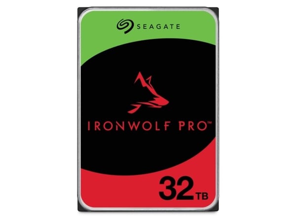 Seagate IronWolf Pro ST32000NT000 - Harddisk - 32 TB - intern - 3.5" - SATA 6Gb/s - 7200 rpm - med 3-års Seagate Rescue Data Recovery