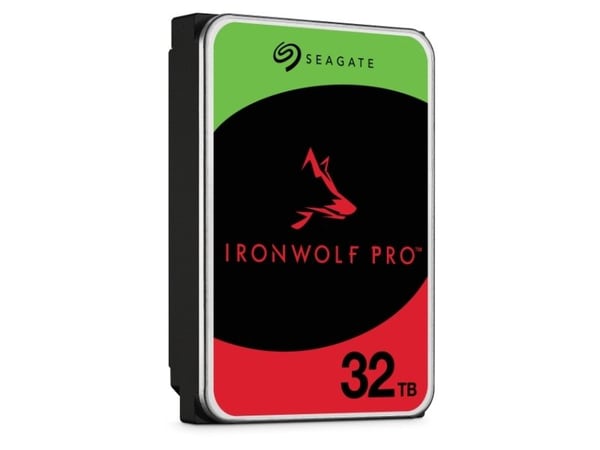 Seagate IronWolf Pro ST32000NT000 - Harddisk - 32 TB - intern - 3.5" - SATA 6Gb/s - 7200 rpm - med 3-års Seagate Rescue Data Recovery
