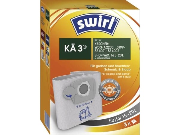 Melitta SDA støvpose våt/tørr for Kärcher/Shop-Vac KÄ 3 (VE3) (224074)
