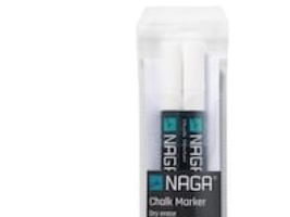 Chalkmarker NAGA hvid 2 mm - til glastavler - (2 stk.)