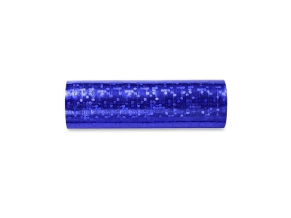 Party Deco Holographic Streamers, Blå, 3,8m, 18 stk